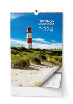 Nástěnný kalendář - Pohádková místa světa  - A3