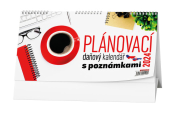 Stolní kalendář - Plánovací daňový kalendář s poznámkami