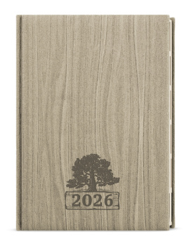 Denní diář - Ctirad s výsekem - Wood - A5 - světle hnědá