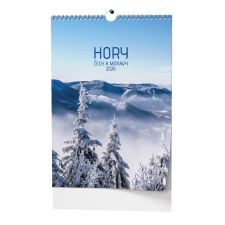 Nástěnný kalendář - Hory Čech a Moravy - A3