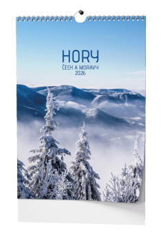 Nástěnný kalendář - Hory Čech a Moravy - A3
