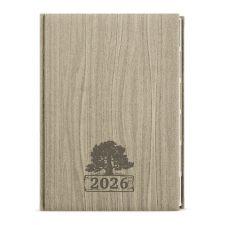 Týdenní diář - Oskar - Wood - A5 - světle hnědá