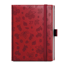 Denní diář - Adam - Vivella extra - B6 - bordó - Maliny