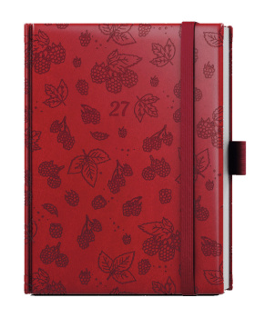 Denní diář - Adam - Vivella extra - B6 - bordó - Maliny