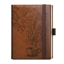 Denní diář - Adam - Vivella extra - B6 - hnědá - Káva