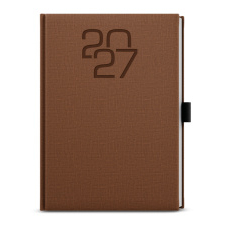 Denní diář - David - Fabric - A5 - hnědá