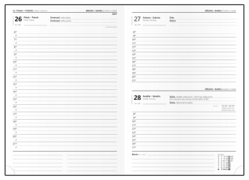 Denní diář - David - Vivella - A5 - okrová