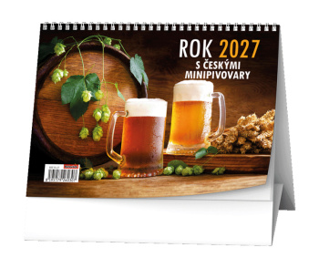 Stolní kalendář - Rok 2027 s českými minipivovary