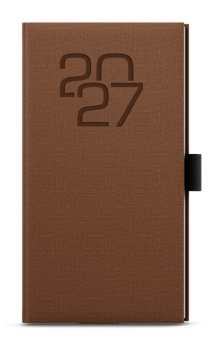 Týdenní diář - Jakub - Fabric - kapesní - hnědá