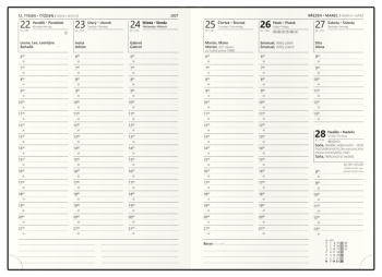 Týdenní diář - Oskar - A5 - náhradní náplň