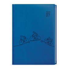 Týdenní diář - Oskar - Vivella s ražbou - A5 - jasně modrá - Kolo